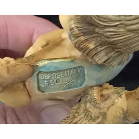 5" Cherub Angel Figurines Vintage Depose Italy Fontanini Playing Flute Mandolin - Picture 13 of 13